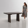 Ana Luxury Dining Table - 6 Seater - 150 cm x 90 cm x 76 cm H - Mango