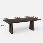 Ana Luxury Dining Table - 8 Seater - 210 cm x 100 cm x 76 cm H - Mango
