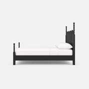 Archer Ebony King-Size Bed with Paneled Headboard and Footboard