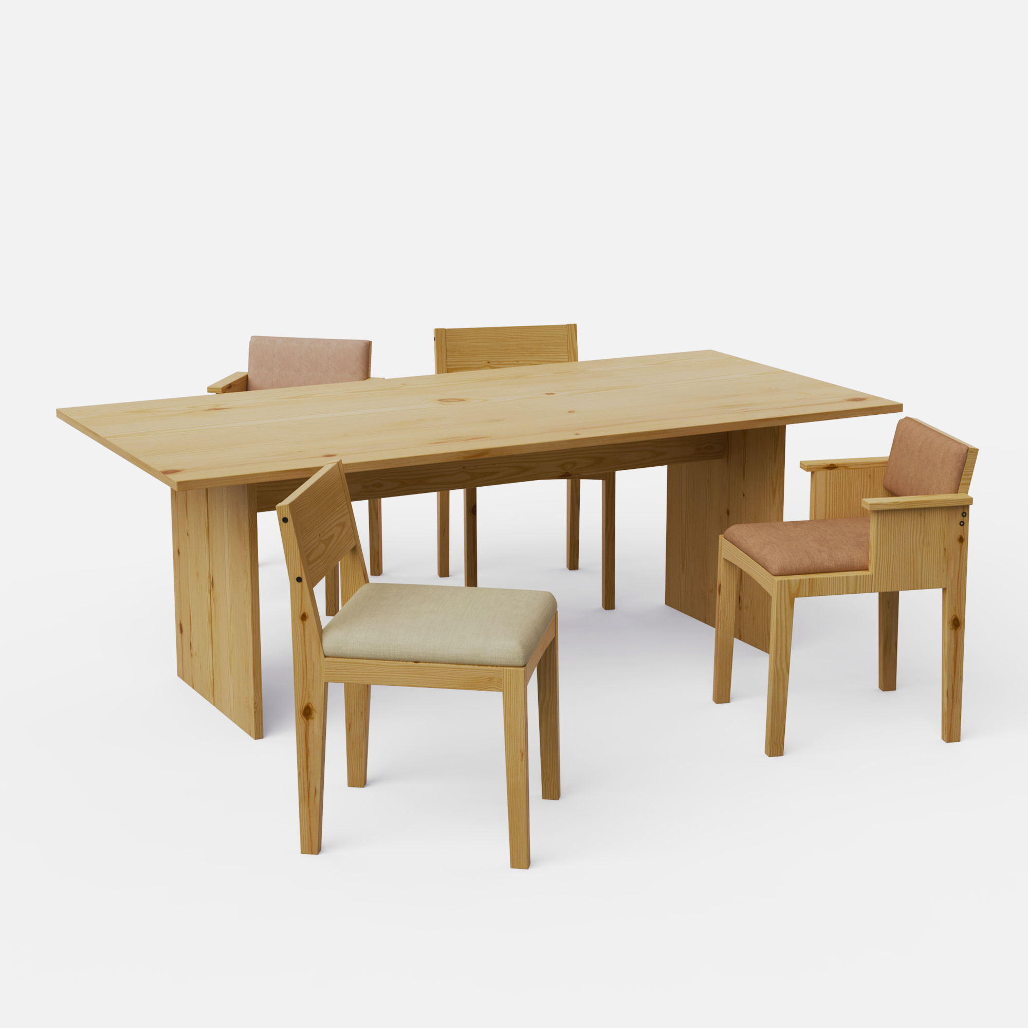 Astrid Dining Table - 4, 6 & 8 Seater/All Sizes - Crafts Mill Bespoke Furniture - Dining