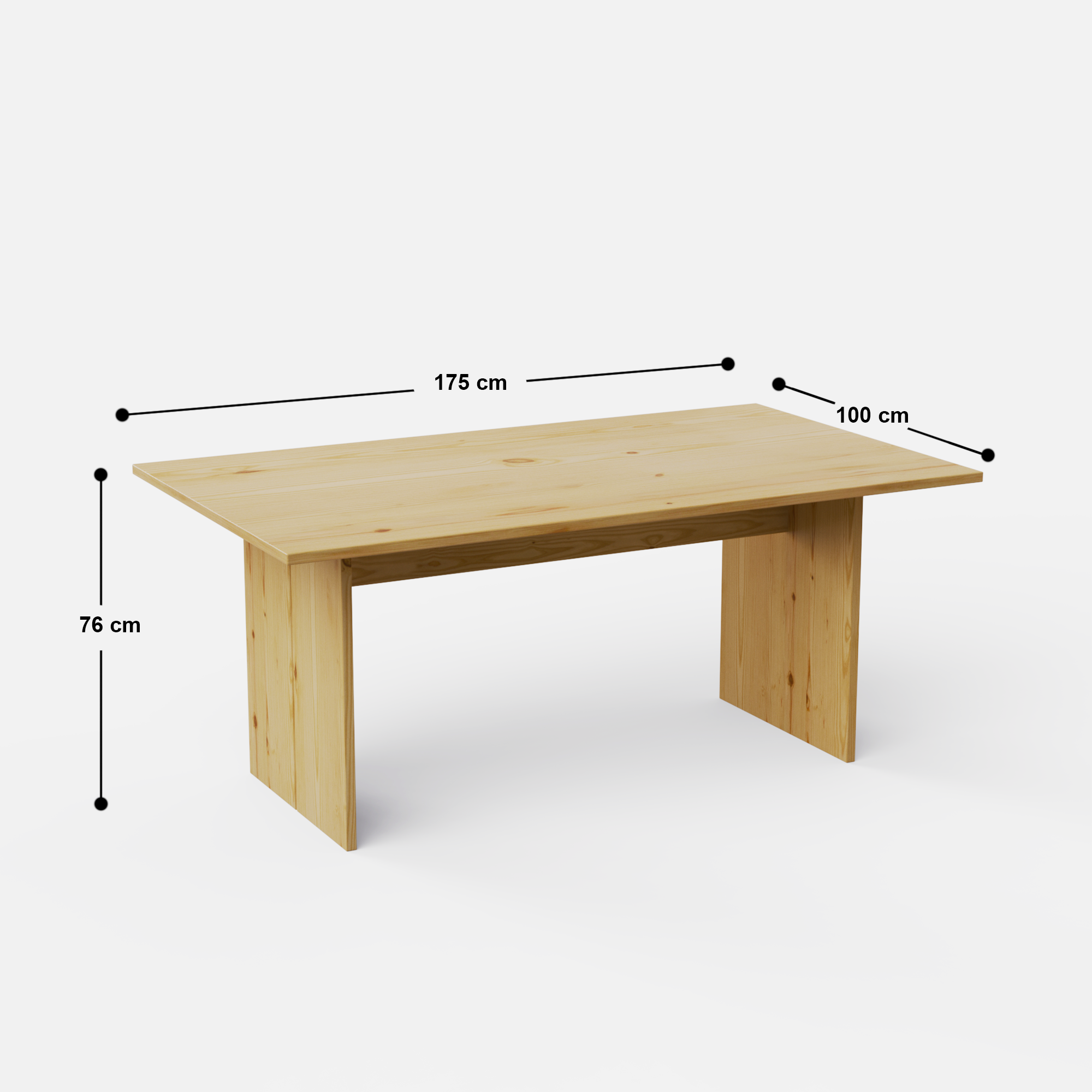 Astrid Dining Table - 4, 6 & 8 Seater/All Sizes - Crafts Mill Bespoke Furniture - Dining