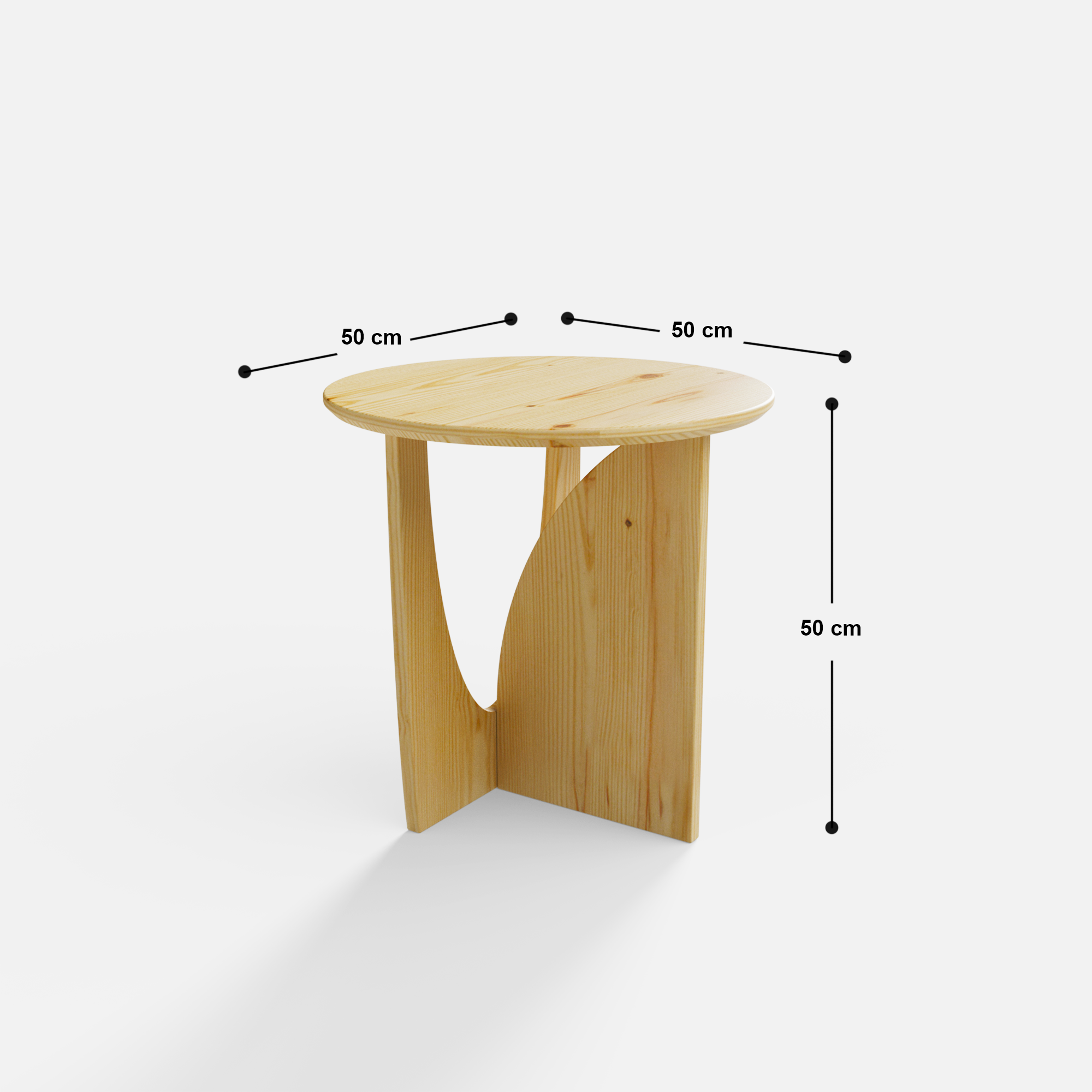 Astrid Solid Wood Side Table - Crafts Mill Bespoke Furniture - End Tables