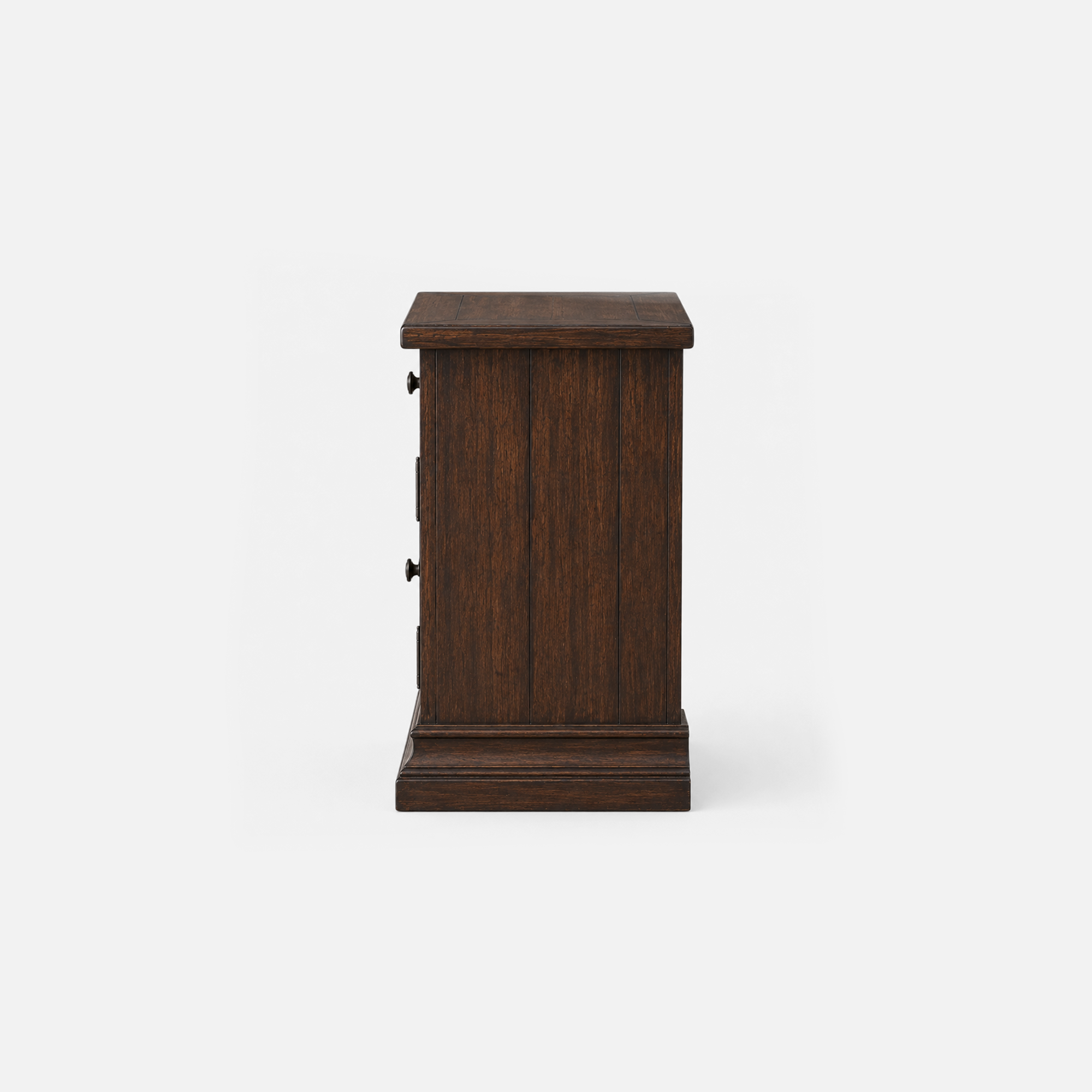 Avery Carved Wood Nightstand with Drawer and Cabinet