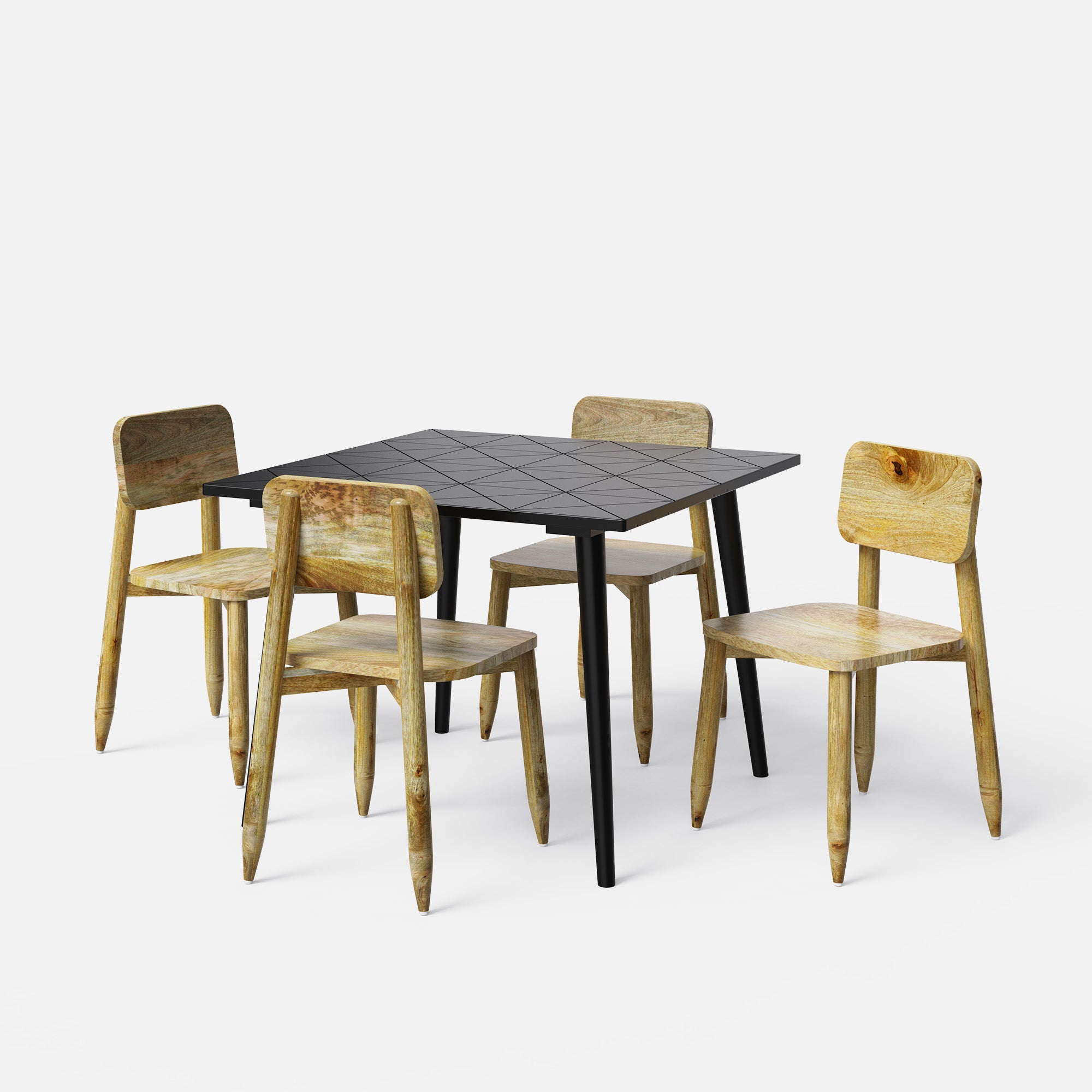 Helena Dining Table Set - 4 Seater/100 cm