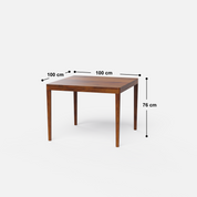 Bonne Luxury Dining Table - 4 Seater - 100 cm x 100 cm x 76 cm - Mango