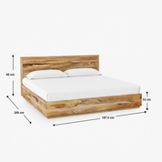 Bran Solid Wood Hydraulic Storage Bed
