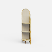 Chantel Rattan Corner Bookshelf - Crafts Mill Bespoke Furniture - Bookshelves