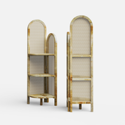 Chantel Rattan Corner Bookshelf - Crafts Mill Bespoke Furniture - Bookshelves