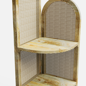 Chantel Rattan Corner Bookshelf - Crafts Mill Bespoke Furniture - Bookshelves
