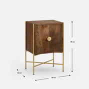 Citlali Accent Cabinet with Brass Frame