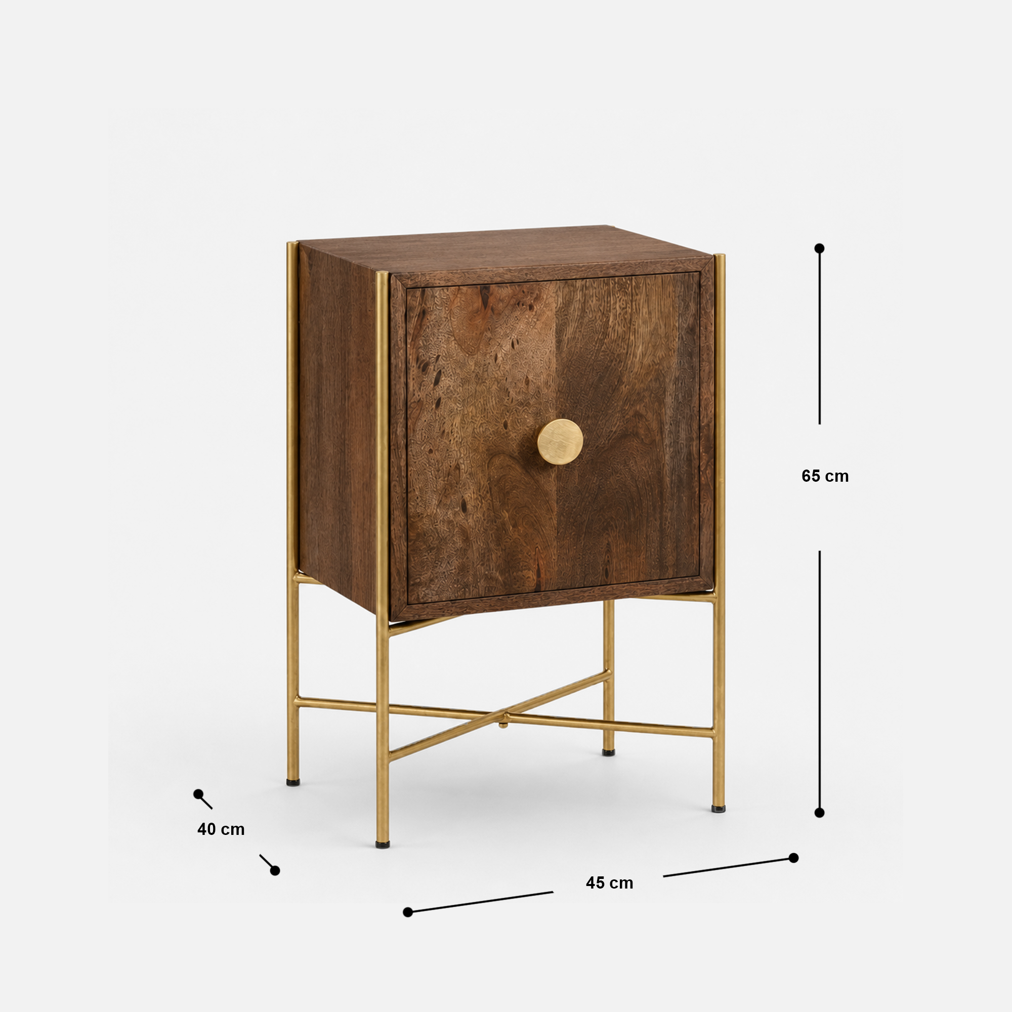 Citlali Accent Cabinet with Brass Frame