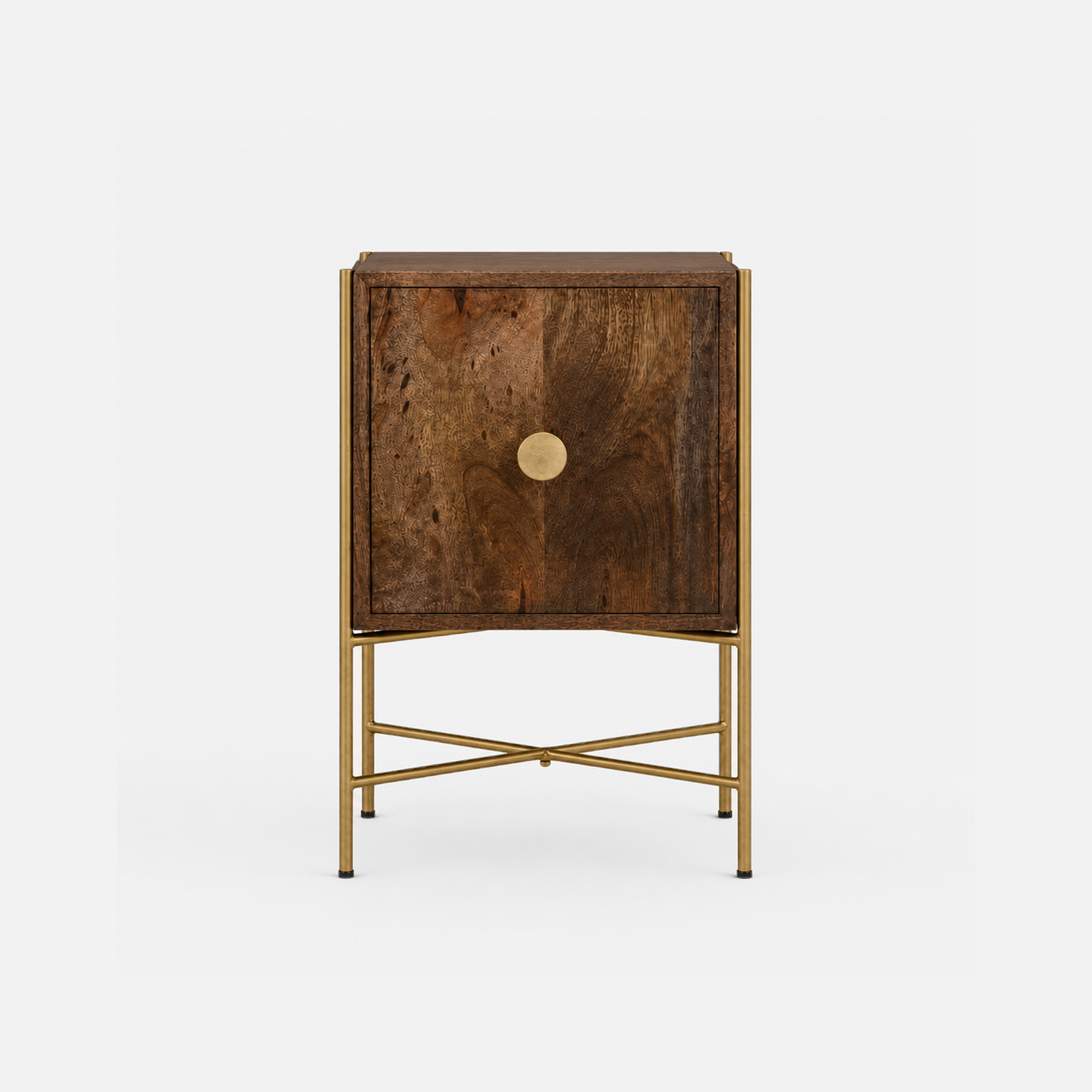 Citlali Accent Cabinet with Brass Frame