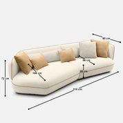 Sara Sectional Sofa - 122" - Crafts Mill Bespoke Furniture - Modular Sectional Sofas