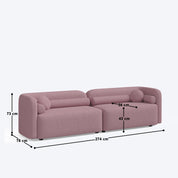 Sloane Sectional 4 Seater Sofa - 108” - Crafts Mill Bespoke Furniture - Sofas & Accent Chairs