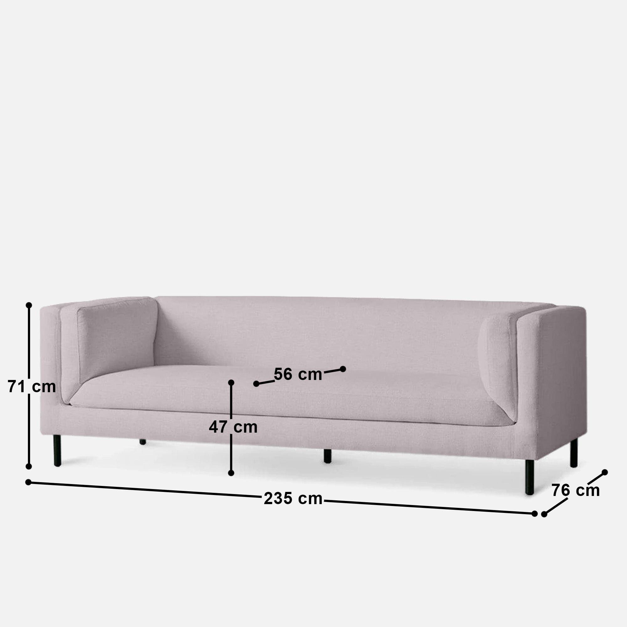 Catalan 4 Seater Sofa - 92.5"