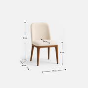 Colby Natural Acacia Wood Leg Upholstered Dining Chair