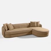 Bianca Curvy Sectional L Shape Sofa - 118" - Crafts Mill Bespoke Furniture - Sofas & Accent Chairs