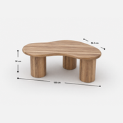 Bowie Curved Coffee Table with Rounded Legs