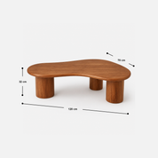 Bowie Curved Coffee Table with Rounded Legs