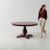Derbyshire Round Dining Table - 6 Seater - 150 cm Dia x 76 cm - Mango