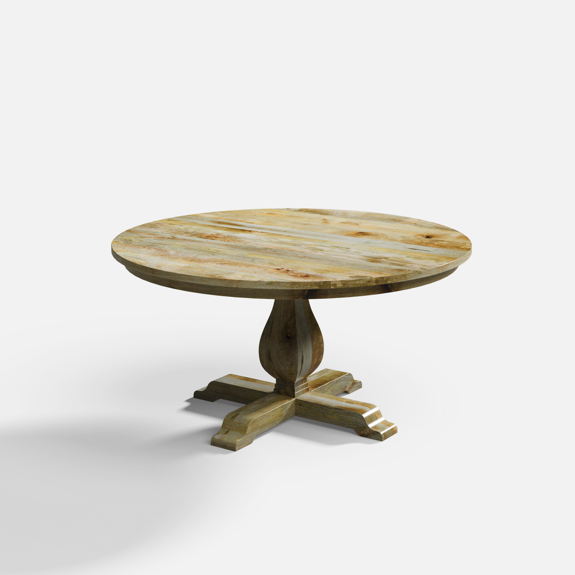 Derbyshire Round Dining Table - 6 Seater - 150 cm Dia x 76 cm - Mango