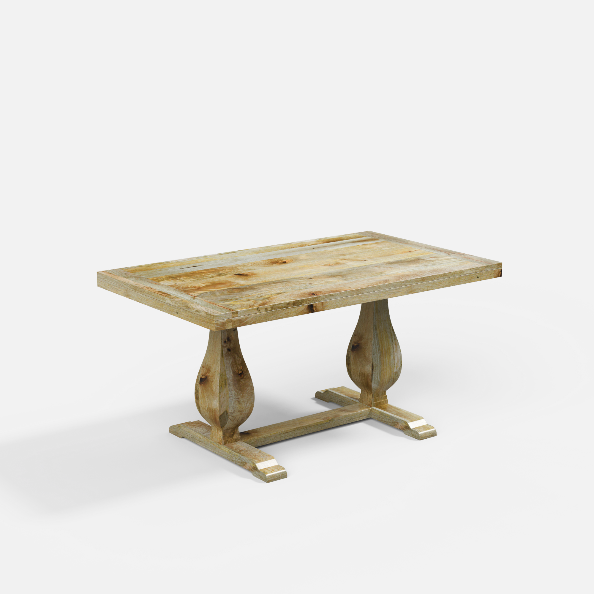 Derbyshire Luxury Dining Table - 6 Seater - 150 cm x 90 cm x 76 cm - Mango