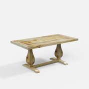 Derbyshire Luxury Dining Table - Large 6 Seater - 175 cm x 90 cm x 76 cm - Mango