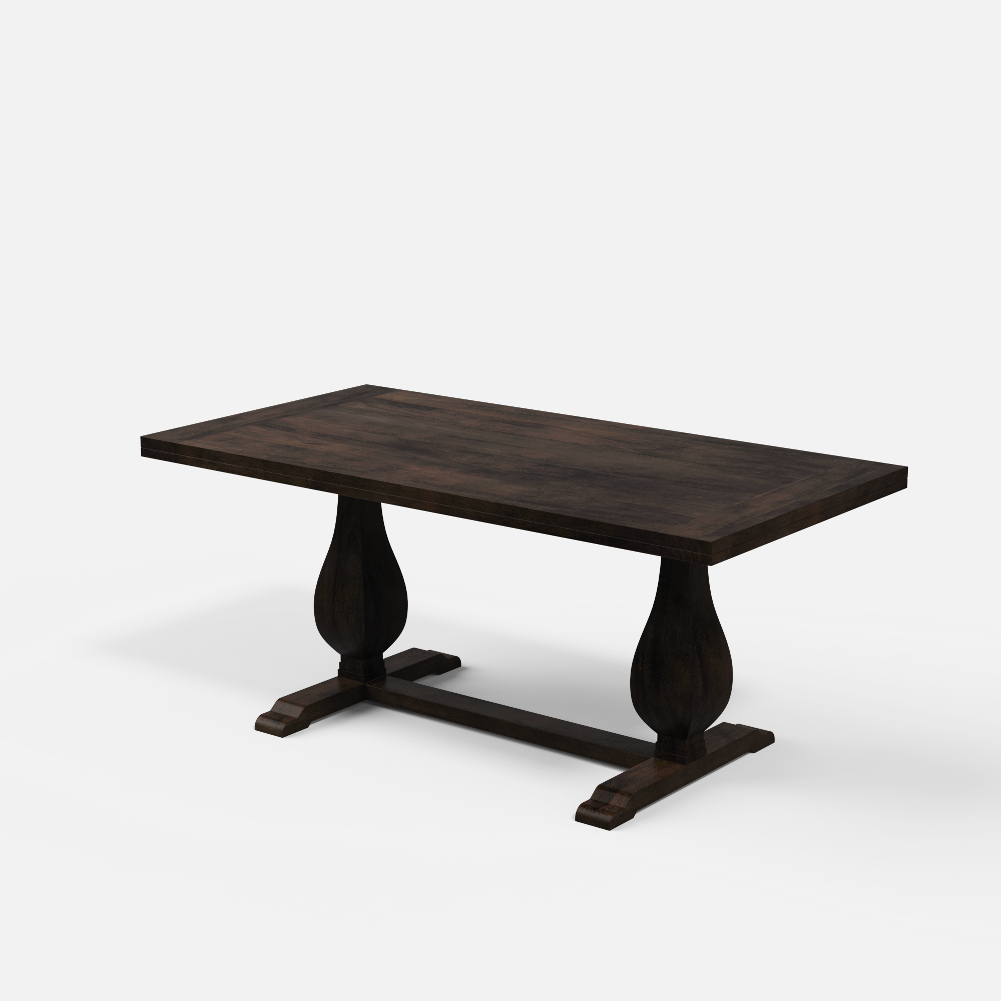 Derbyshire Luxury Dining Table - Large 6 Seater - 175 cm x 90 cm x 76 cm - Mango