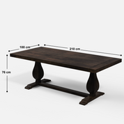 Derbyshire Luxury Dining Table - 8 Seater - 210 cm x 100 cm x 76 cm - Mango