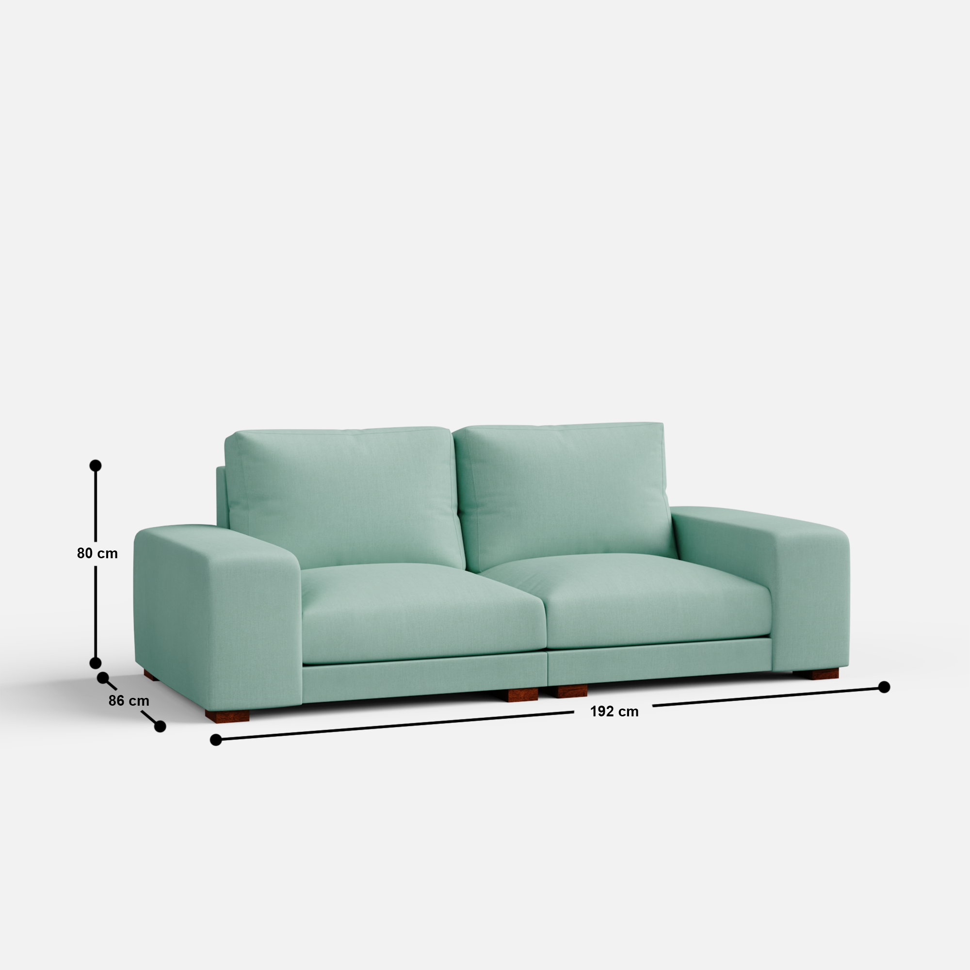 Derek modular 2 seater sofa - 75.6" - Crafts Mill Bespoke Furniture - Modular sectional sofas