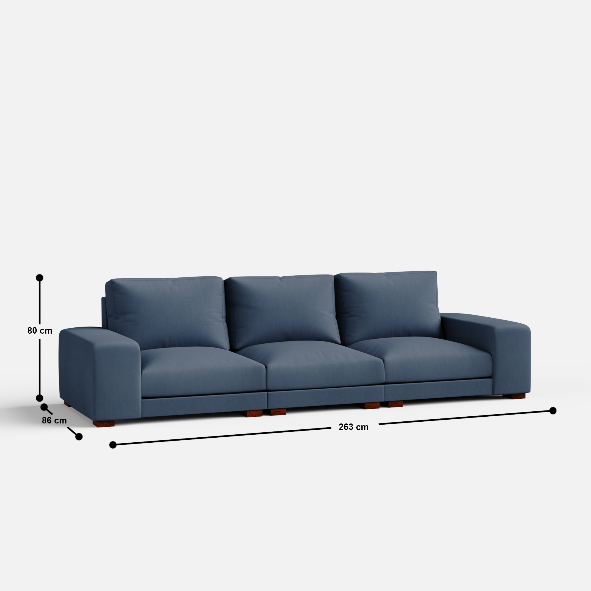 Derek modular 3 seater sofa - 103.5" - Crafts Mill Bespoke Furniture - Modular sectional sofas