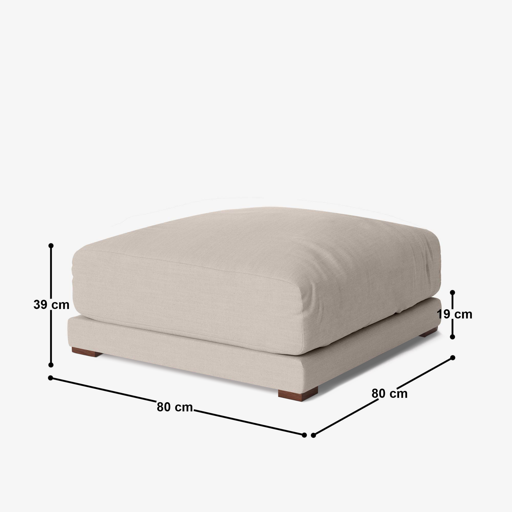 Derek Ottoman - Crafts Mill Bespoke Furniture - Sofas & Accent Chairs