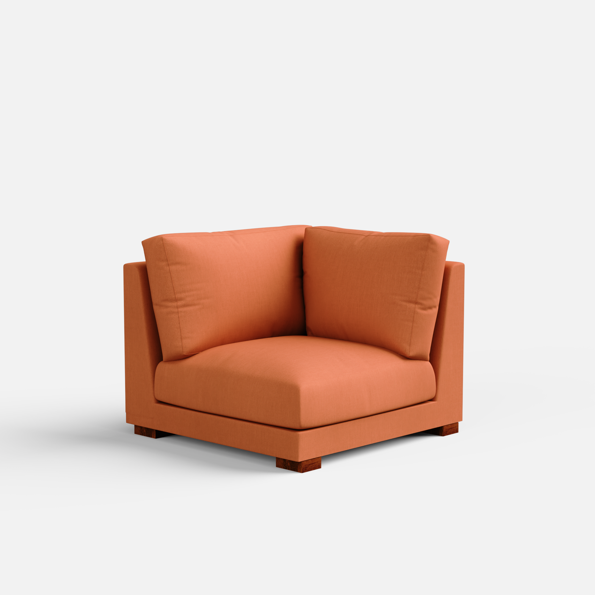 Derek modular right arm 4 seater sofa with ottoman - 133.5" | 62" Left chaise - Crafts Mill Bespoke Furniture - Modular sectional sofas