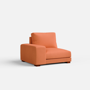 Derek modular right arm 4 seater sofa with ottoman - 133.5" | 62" Left chaise - Crafts Mill Bespoke Furniture - Modular sectional sofas