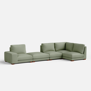 Derek modular right arm 4 seater sofa with ottoman - 133.5" | 62" Left chaise - Crafts Mill Bespoke Furniture - Modular sectional sofas