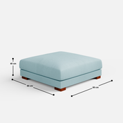 Derek Modular U- Shaped sofa with ottoman - 62" Left Chaise with 34" Ottoman | 123" Middle | 62" Right Chaise with 34" Ottoman - Crafts Mill Bespoke Furniture - Modular sectional sofas