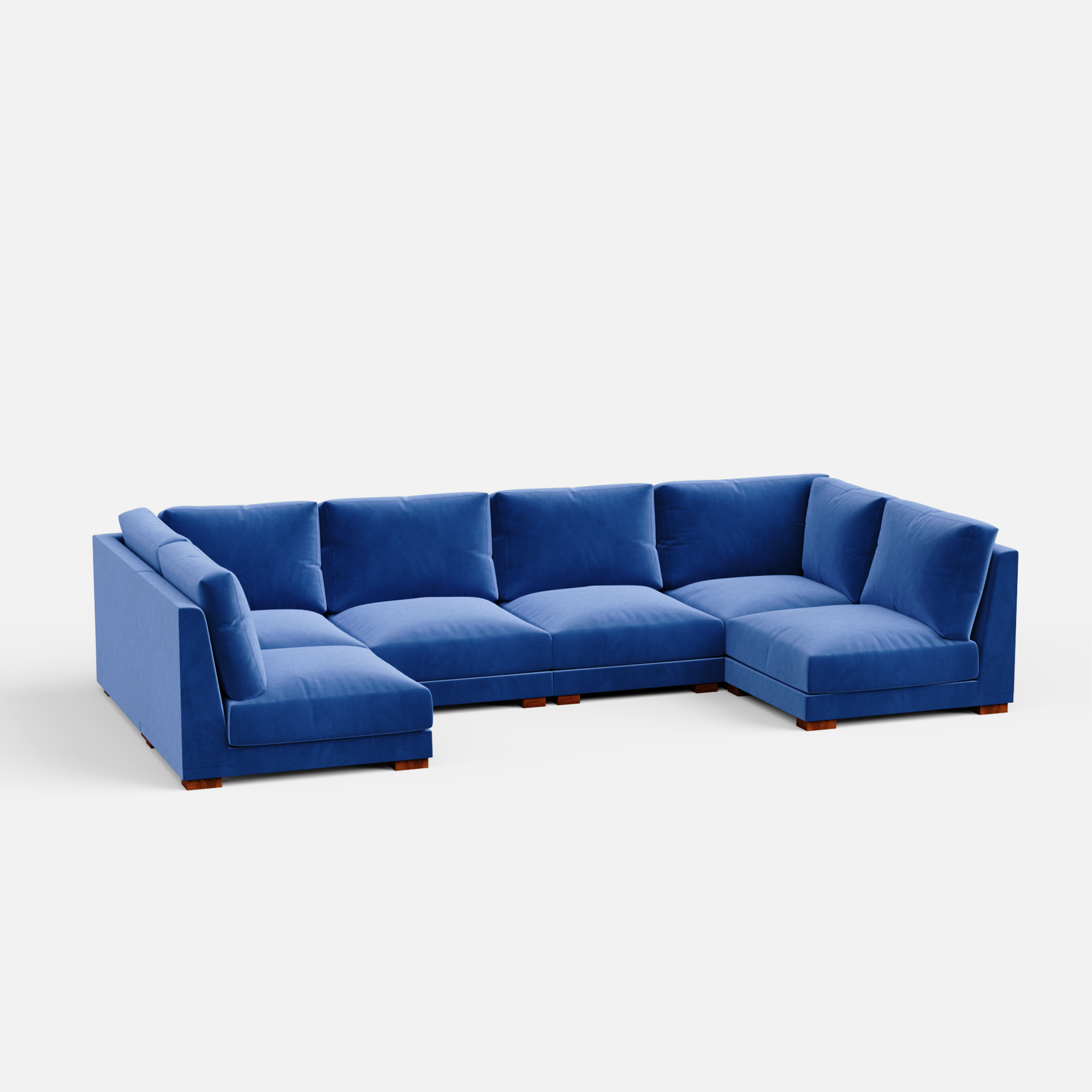 Derek Modular U- Shaped sofa - 62" Left Chaise | 123" Middle | 62" Right Chaise - Crafts Mill Bespoke Furniture - Modular sectional sofas