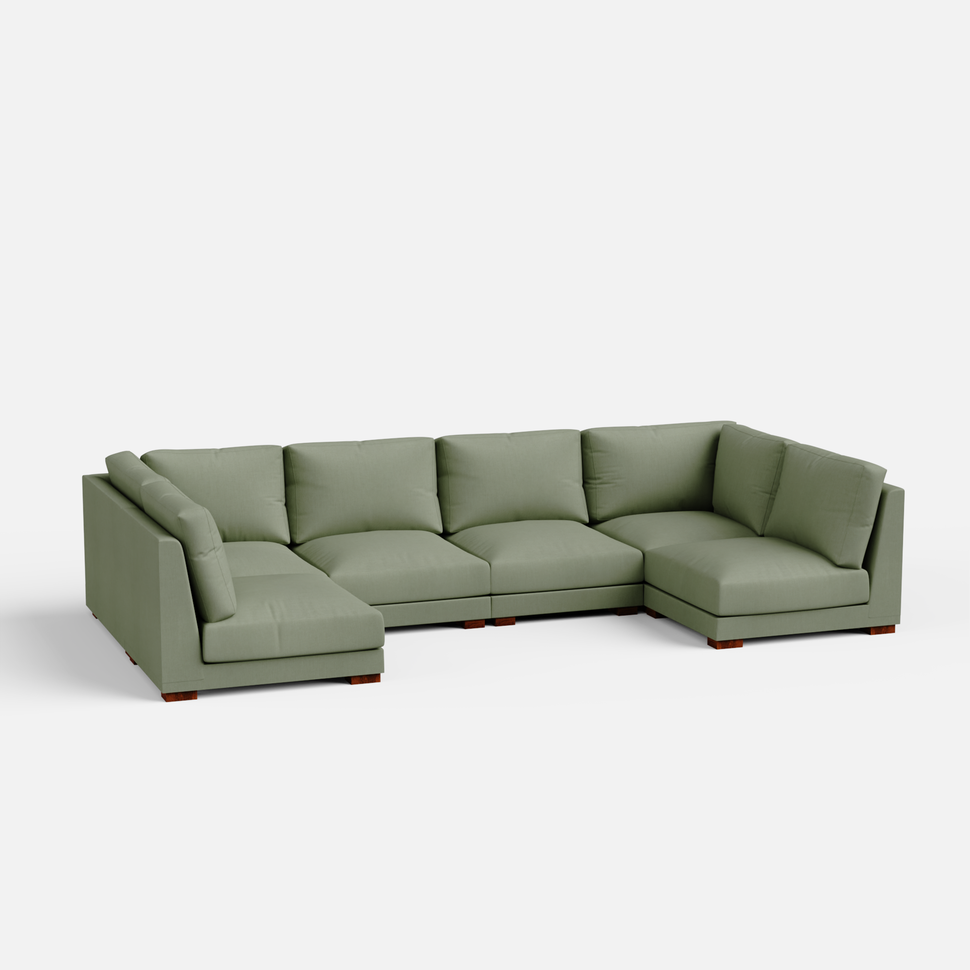 Derek Modular U- Shaped sofa - 62" Left Chaise | 123" Middle | 62" Right Chaise - Crafts Mill Bespoke Furniture - Modular sectional sofas