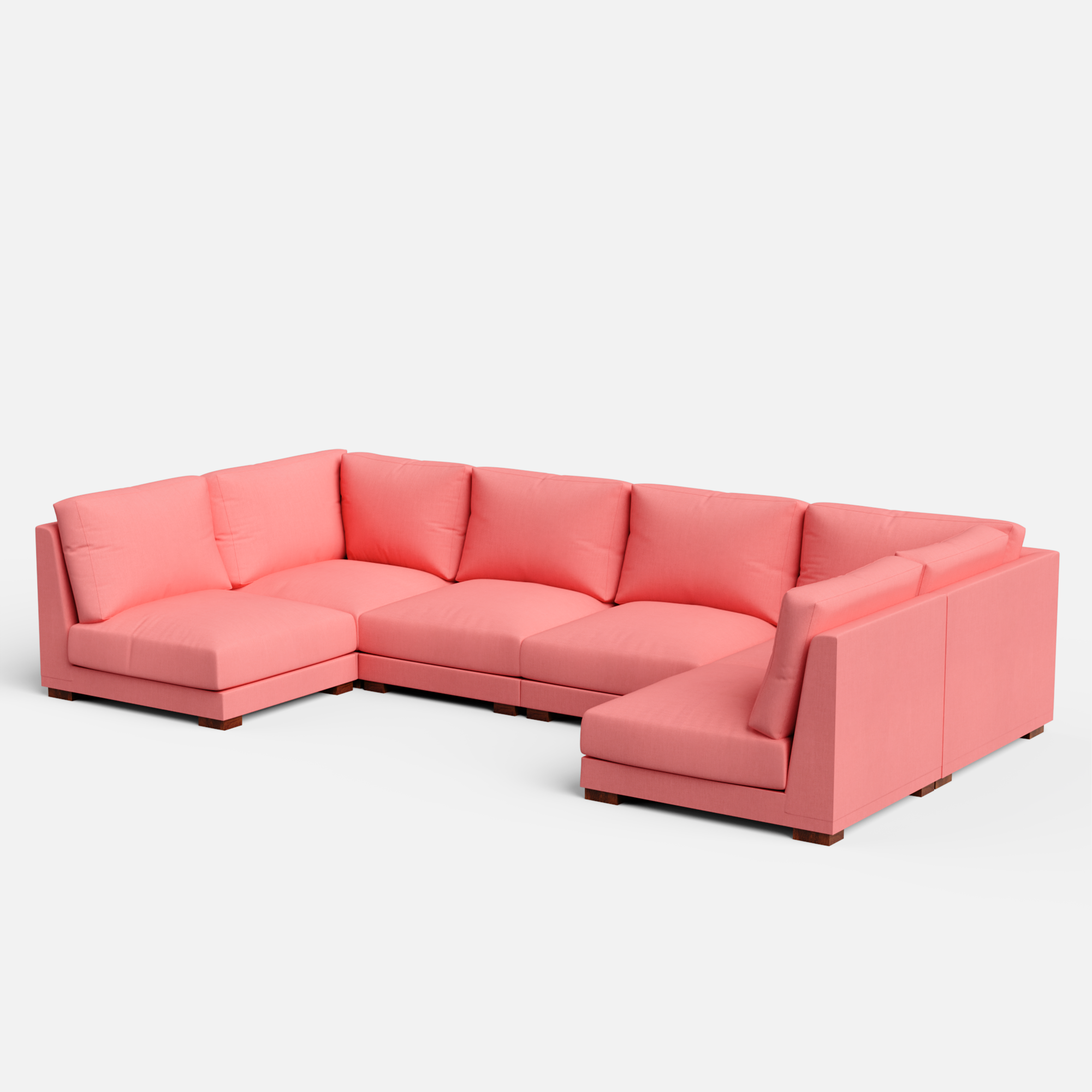 Derek Modular U- Shaped sofa - 62" Left Chaise | 123" Middle | 62" Right Chaise - Crafts Mill Bespoke Furniture - Modular sectional sofas