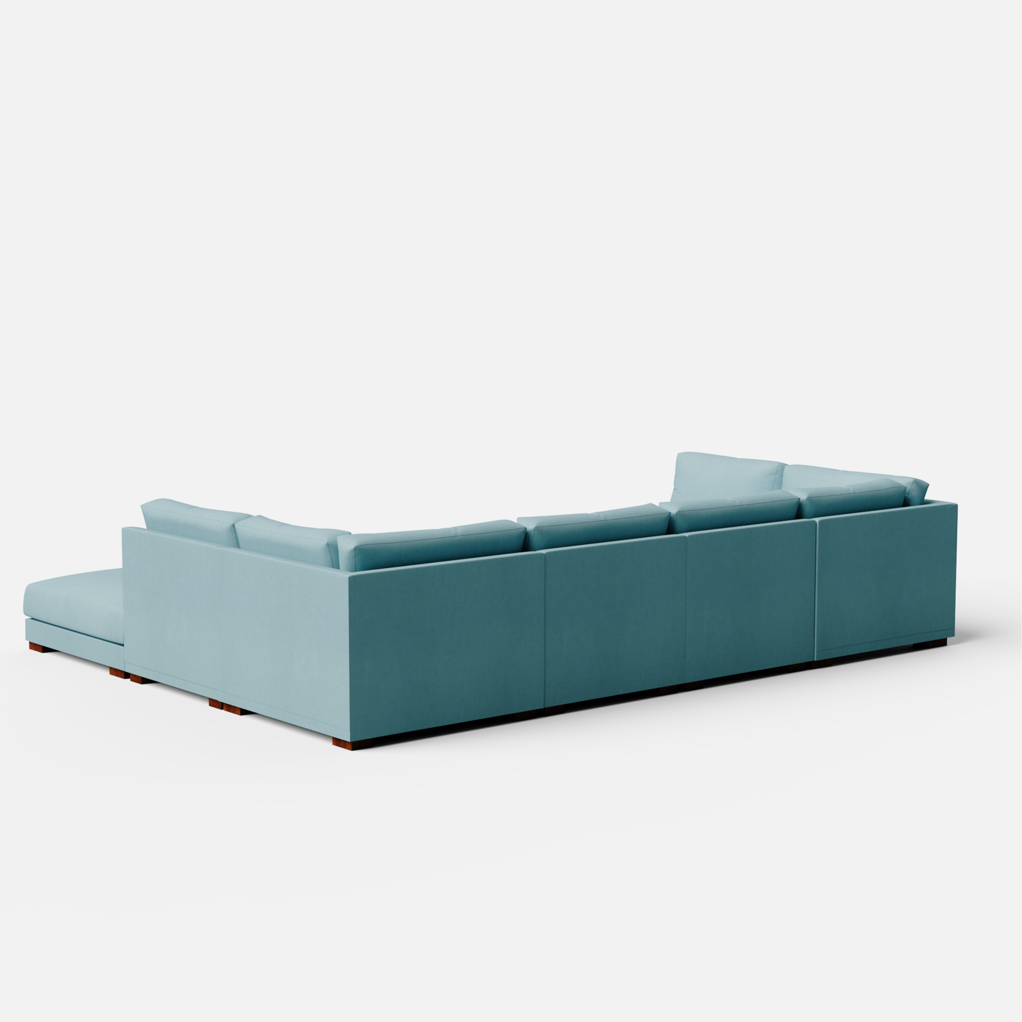 Derek Modular U- Shaped sofa with ottoman - 62" Left Chaise with 34" Ottoman | 123" Middle | 62" Right Chaise with 34" Ottoman - Crafts Mill Bespoke Furniture - Modular sectional sofas