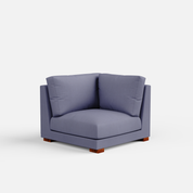 Derek modular right arm 3 seater sofa with ottoman - 133.5" - Crafts Mill Bespoke Furniture - Modular sectional sofas