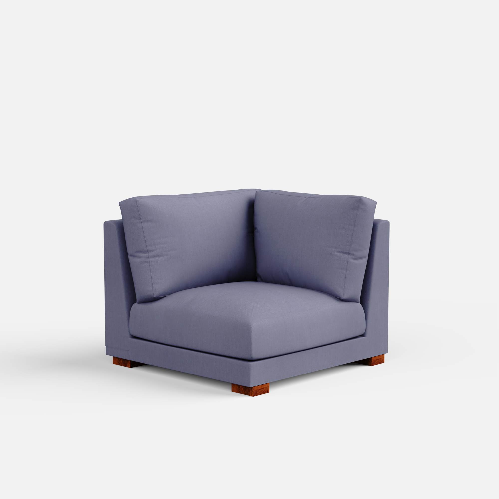 Derek modular right arm 3 seater sofa with ottoman - 133.5" - Crafts Mill Bespoke Furniture - Modular sectional sofas