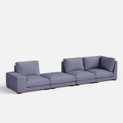 Derek modular right arm 3 seater sofa with ottoman - 133.5" - Crafts Mill Bespoke Furniture - Modular sectional sofas
