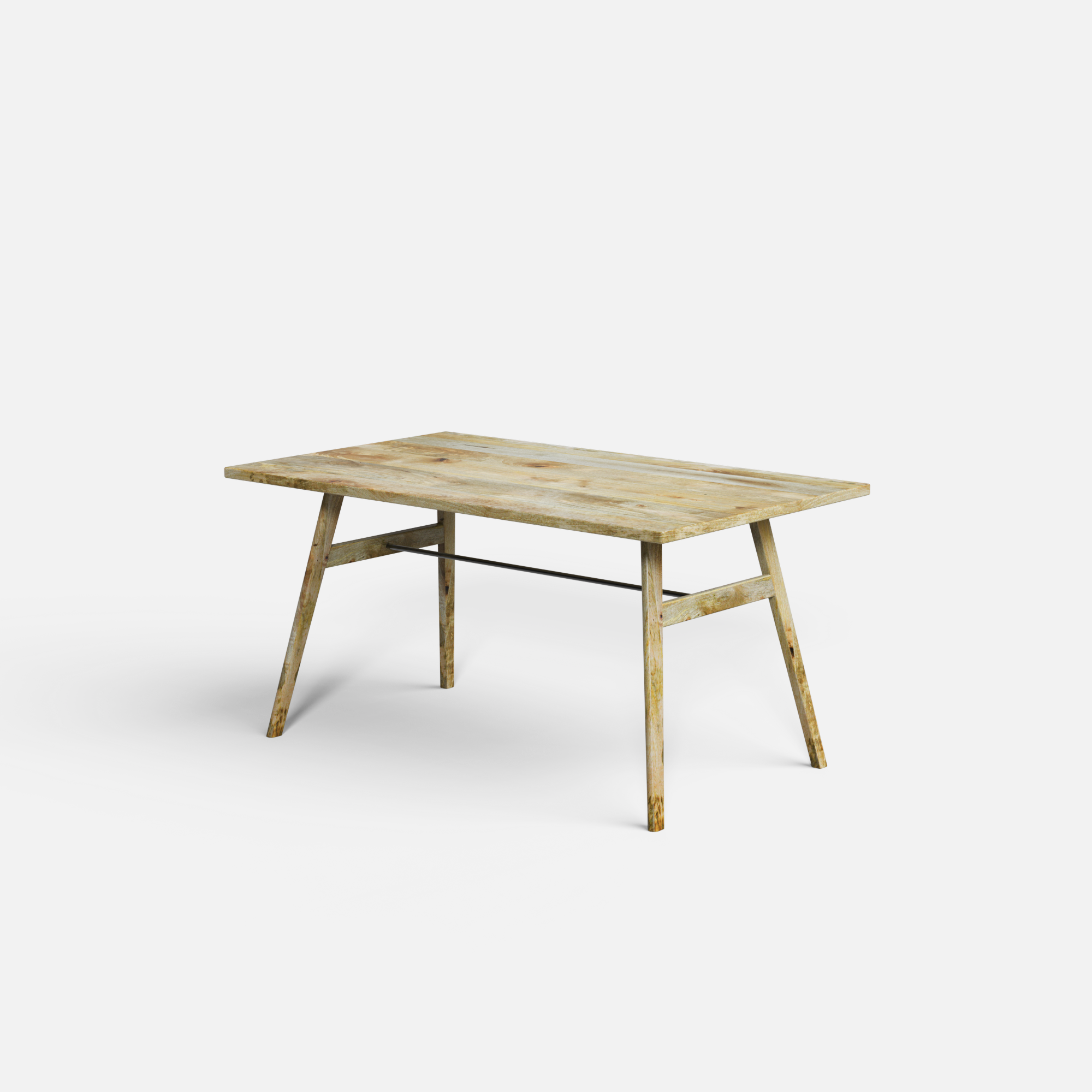 Dido-Flora Dining Table Set - 4 Seater - Table (150 cm x 90 cm x 76 cm) + 4 Flora Chairs - Mango Table + Sheesham Seating
