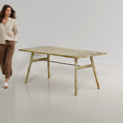 Dido Luxury Dining Table - Large 6 Seater - 175 cm x 90 cm x 76 cm - Mango