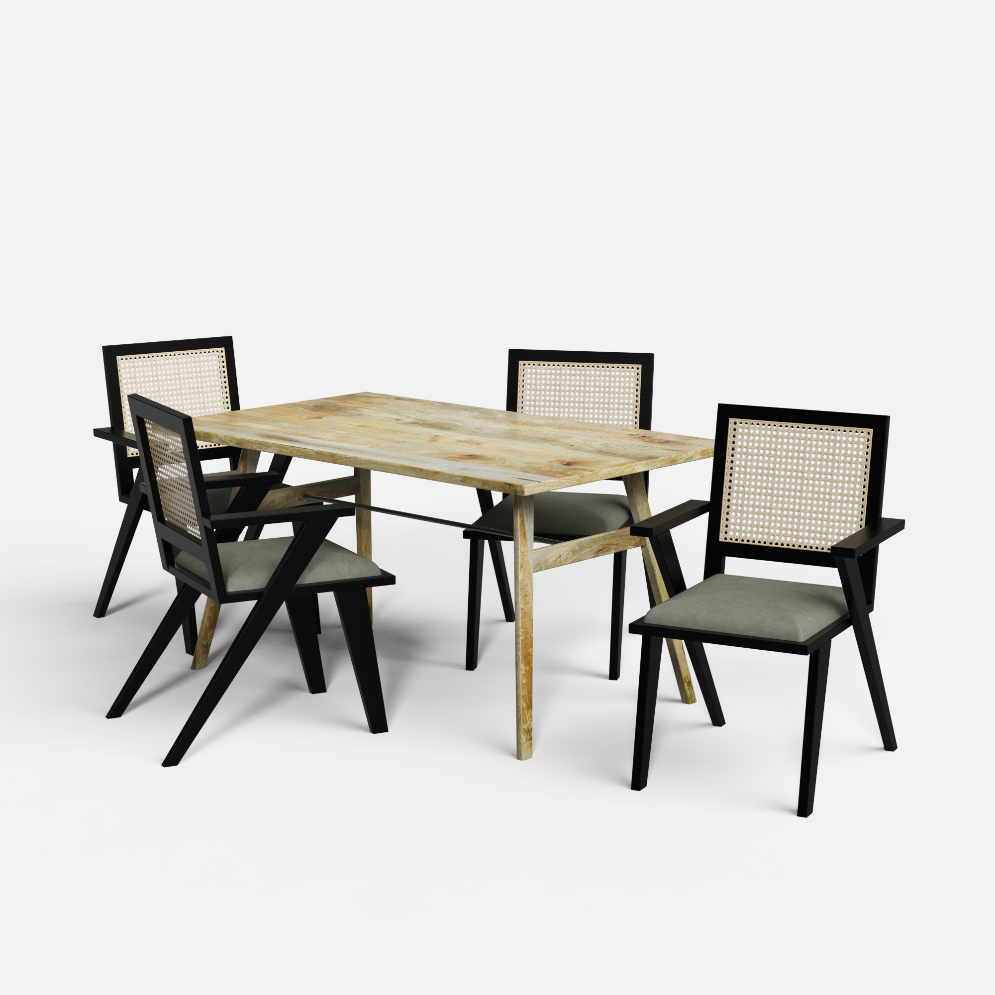 Dido-flora-dining-set-150cm-natural-mango-4-chair-black-polish-on-sheesham-seaweed-green-fabric-V1.png