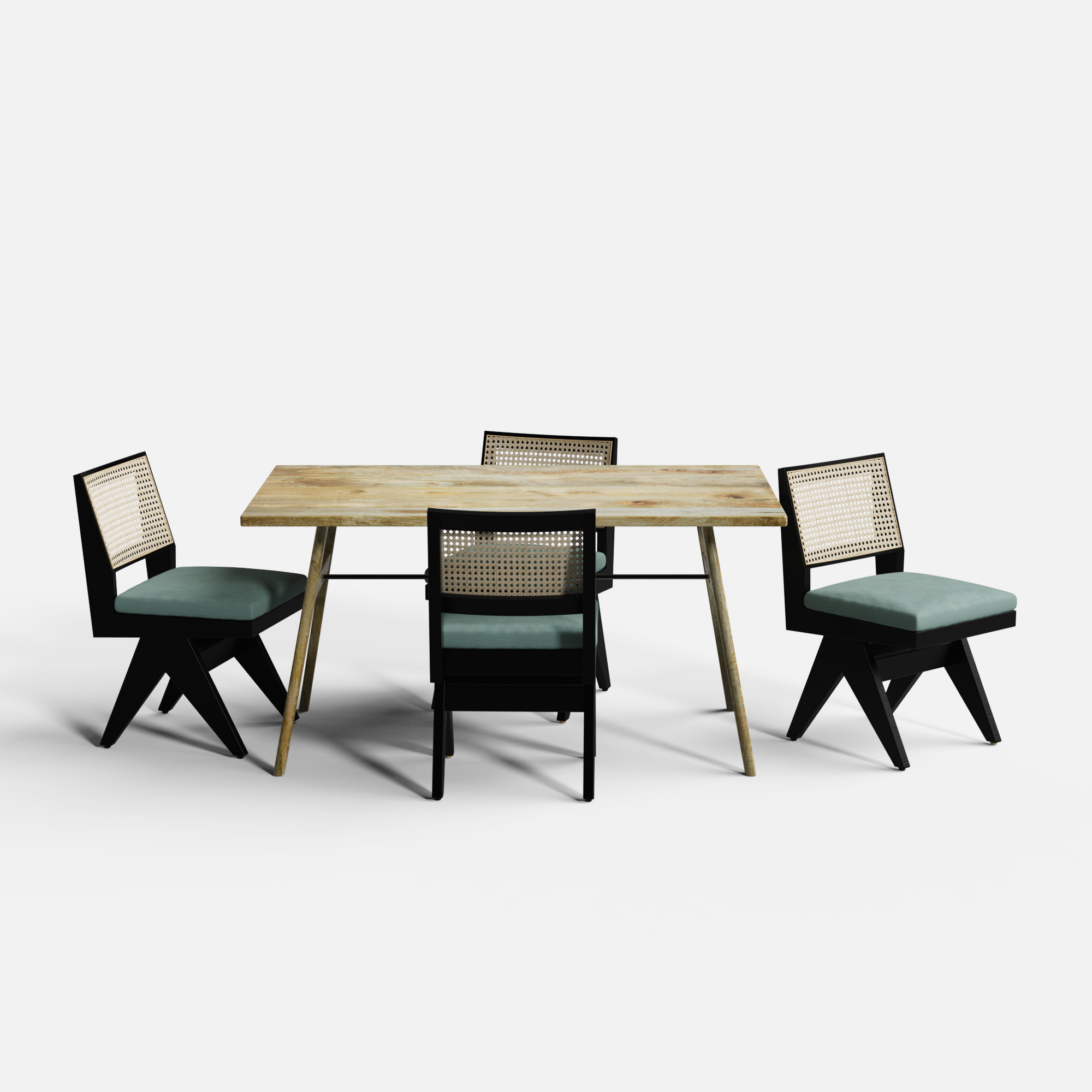 Dido-jean-dining-set-150-cm-natural-mango-table-4-chairs-black-polish-on-sheesham-deep-aqua-fabric-V2.png