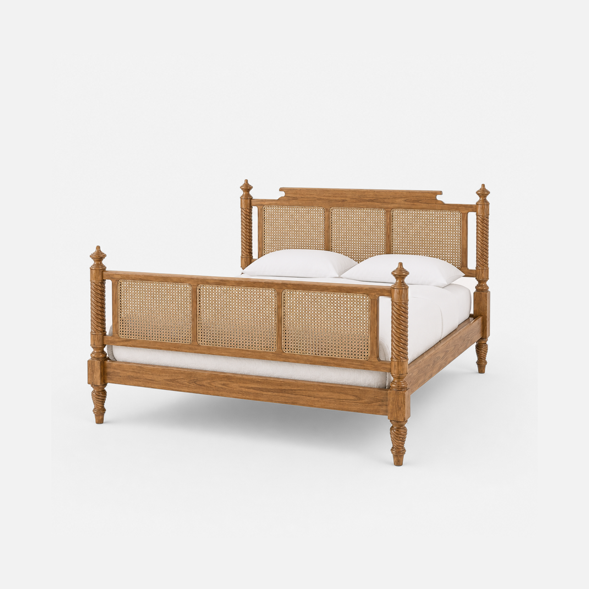 Dolores Rattan Wooden Bed Frame
