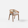 Doris Rattan Chair with Upholstered Seat