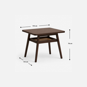 Ella Contemporary Cafe Dining Table with Cane Back Chairs